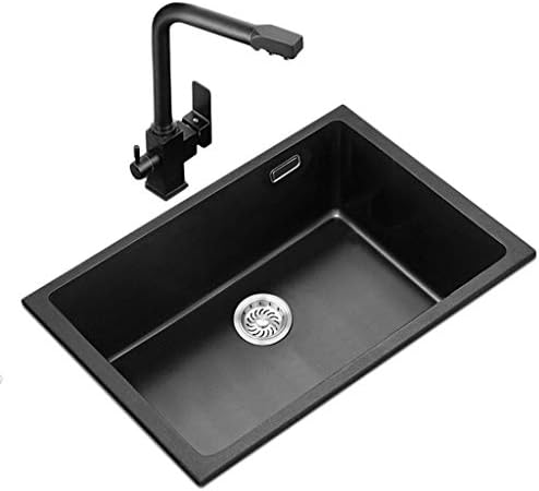シンク周り用品 キッチンシンク大容量シングルシンクブラックアンダーカウンター盆地台所バルコニーシンクバルコニーランドリーシンク Color Black 80 定番の人気シリーズpoint ポイント 入荷 Size 48 5 cm