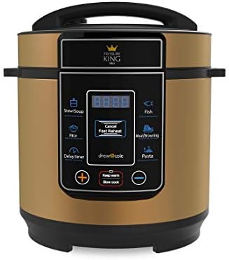 Pressure King Pro by Drew&Cole 8-in-1 Electric Pressure Cooker, 3 litre, 700 W (Copper, 3L)