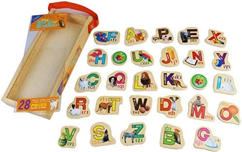 SN Toy Zone High Quality Wooden Magnetic Stcikers- ABC Theme(1 Fancy Gel Pen Free)