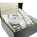Diamond & Co Men's Iced Out Analog Japan Quartz White Watch & Bracelet Set