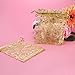 Foxnovo Organza Drawstring Gift Bags (100Pcs-Golden)