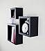 Ballucci Square Cube Floating Wall Shelf, Set of 3, Black