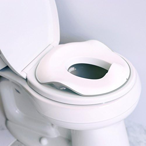 Ubbi Adjustable Toilet Trainer with Built-In Handles and Included Potty Hook for Easy Storage Grey - Image 3