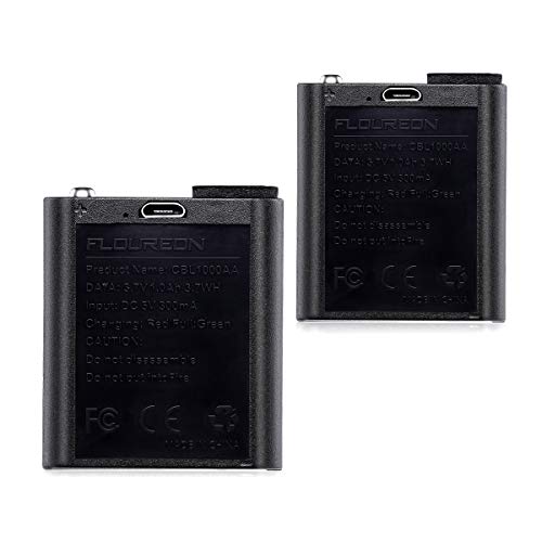 FLOUREON Rechargeable Battery with USB Charging Cable 1000AA Two-Way Radio Battery 1000mAh Li-ion Compatible with Walkie Talkies 628 638 880 FC200 and More (2 Pack)