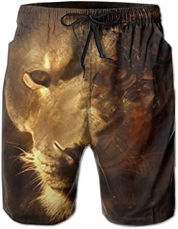 水着 メンズ サーフパンツ 海水パンツ ボードショーツ 海パン クール ライオン ビーチパンツ スイムショーツ メッシュインナー 通気 速乾 おしゃれ 人気 ボーダー 短パン 水陸両用 アウトドア 海水浴 街着スイムウェア Tarunniketanpublicschool Com