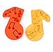 Blacklip 2PCS Silicone Candy Making Molds Chocolate Molds for Home Baking Color Random (Guitar&Note)