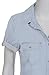 Women's Classic Button Down Short Sleeve Cotton Denim Shirt Top with Pockets