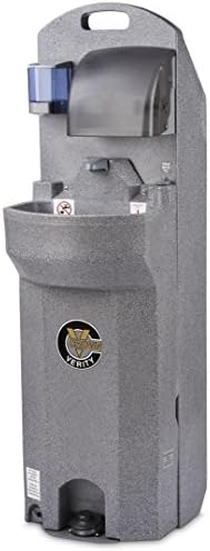 Crown Verity CV-EHS 62" High Economy Hand Sink with Cold Water Only 15 Gallon Fresh Water Capacity Extra Large Basin Soap and Towel Dispensers and Hands-Free Foot Pump Operation in