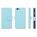 Snugg iPhone 6 Plus / 6S Plus Wallet Case – Leather Card Case Wallet with Handy Stand Feature – Legacy Series Flip Phone Case Cover in Baby Blue