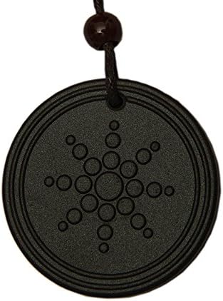 Aarogyam Anti Radiation Shield EMF Neutralizer Negative Ions Scalar Energy Quantum Mineral Science Pendant (Black Regular)