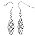 Celtic knot drop womens girls dangle Twist Wave Fish hook earrings by Regetta Jewelry - Good luck vintage Irish Symbol Jewelry-Stainless Steel for Sensitive Ears