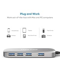 HooToo   Conector USB C, Gris (Space Grey)
