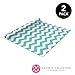 The Macbeth Collection Self Adhesive Shelf Liner - 2 Pack - Rugby Chevron Aqua Pop
