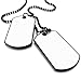 INBLUE Men,Women's 2 PCS Alloy Pendant Necklace Army Double Dog Tag 27 Inch Chain