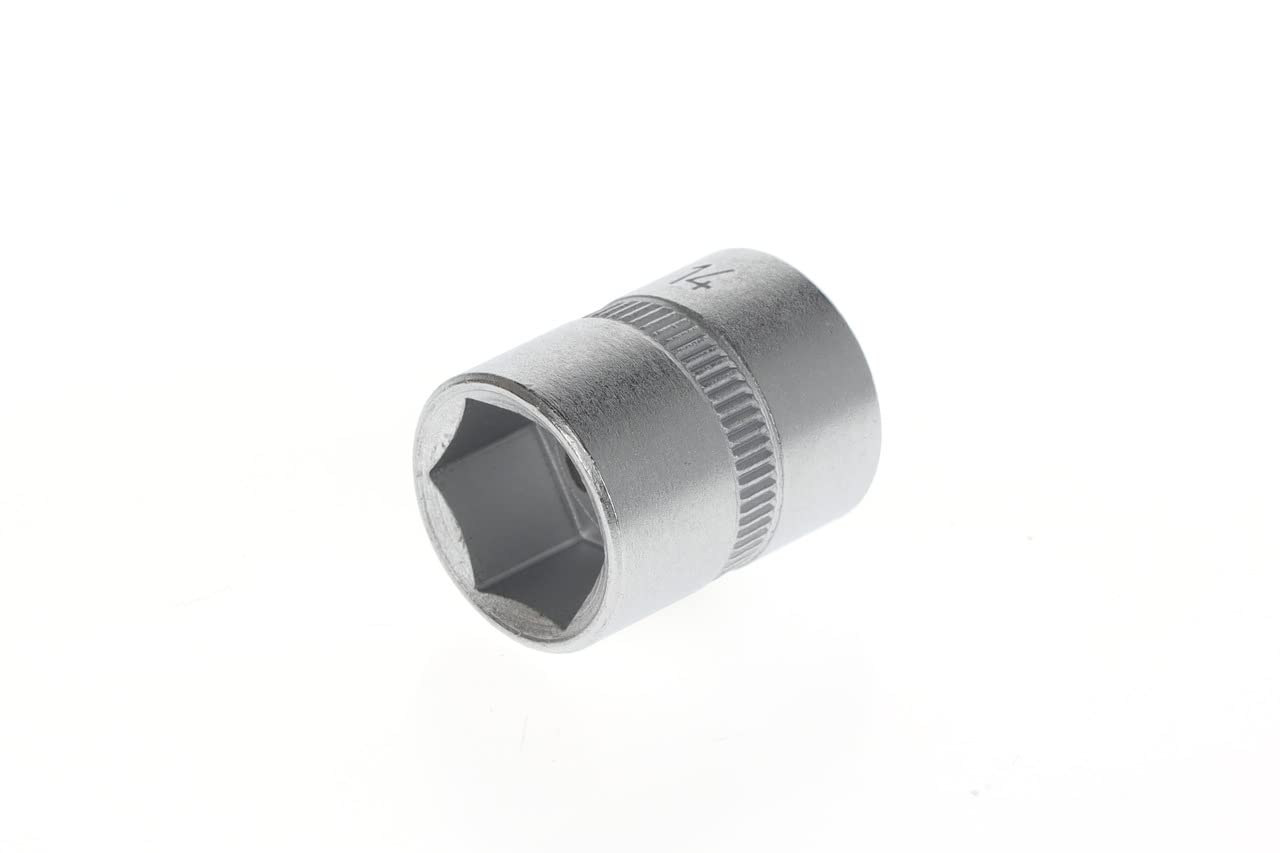 GEDORE Socket, 1/4" 6.3 mm drive, Hexagonal, 14 mm width, Tool, 20 14, Chrome-plated steel