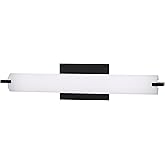 GEORGE KOVACS P5044-66A-L Kovacs LED Wall Sconce, 1-Light, 20 Total Watts, 4.75-in H x 20.5-in W, Coal Black