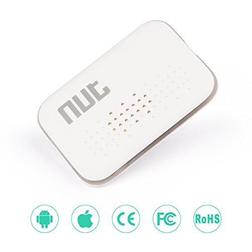Nut Mini Wireless Bluetooth Smart Item Finder Key Finder Bag Pet GPS Tracker with APP Control, and Available for Both IOS and Android--1 Pack ( White)