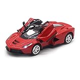 LW Modern Cars Style 1:32 Sports Cars Scale Diecast Car Model Collection Light&Sound (Red)