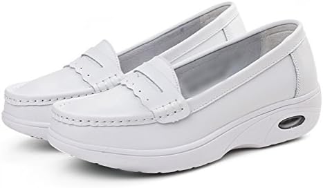 JY FASHION Nurse Shoes Work Slip On Shoes White1717 US 7.5