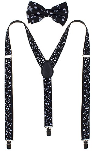 Classic Unisex Bow Tie and Suspender Set