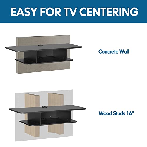 FITUEYES Floating Entertainment Center Wall Mounted Media Console TV Stand Component Shelf TV
