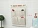 Co-link Linen/Cotton Fabric 5 Pockets Wall Door Closet Hanging Storage Bag Organizer,13.8