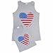 Unique Baby Girls Mommy & Me 4th of July Heart Tank Tops
