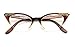 Cateye Women's Eyeglasses or Sunglasses Vintage Inspired Fashion (Brown Fade Frame Clear)…