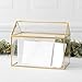 Cathy's Concepts Terrarium Gift Card Holder - Gold, Glass & Brass Construction, Perfect for Wedding Receptions, Graduations & More