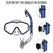 Dive Energy Sport Design Adult Snorkel Set - Anti-Fogging & Tempered Glass - No Leaks Easy Breathing Dry Snorkel - Carrying Bag Included - for Women and Men