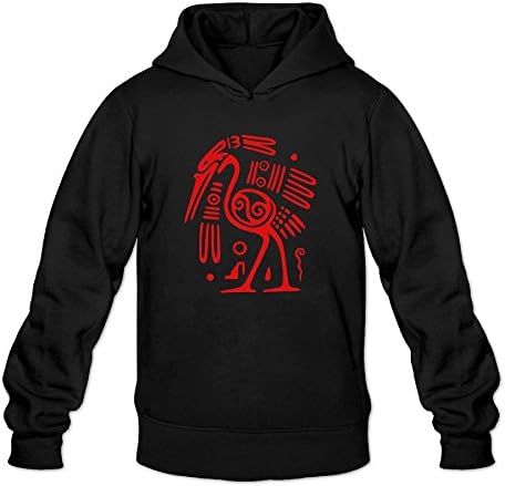 Gzhouqube Cartoon Ibis Men's Casual Hat Without Pocket Sweatshirt M Black