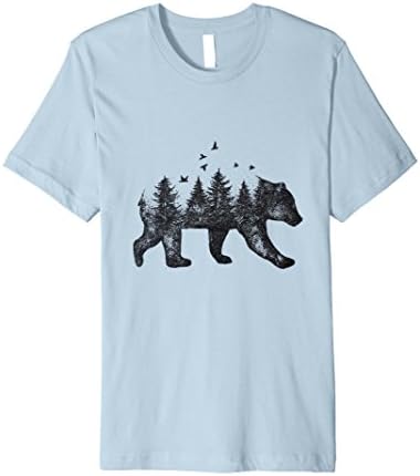 Men's Trees Sprouting into Animals - a forest landscape rests atop 2XL Baby Blue