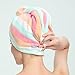 AuroTrends Microfiber Hair Turban,Hair Towel Wrap Turban- Super Absorbent,Unique Design,Rainbow(1 Pack)