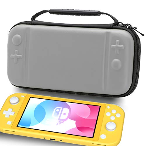 Carry Case for Nintendo Switch Lite, Hard Shell Protective Carrying Case Portable Travel Pouch Compatible With Nintendo Switch Lite Games, Console and Accessories – Gray