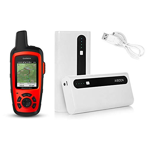 Garmin inReach Explorer+ Handheld Satellite Communicator with GPS Navigation, Maps, and Sensors 010-01735-10 and Aibocn 10,000mAh Portable Battery Charger Bundle