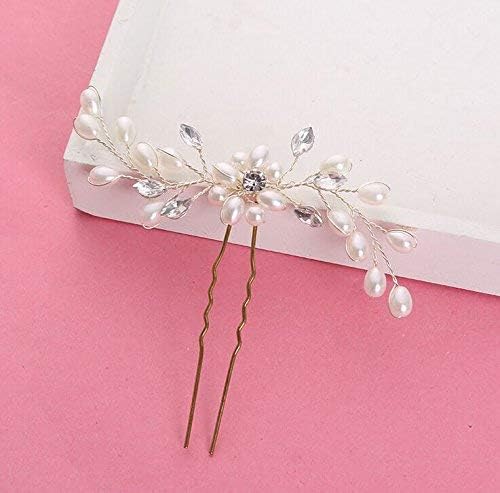 Losuya 4 x Elegant Ladies Pearl Rhinestone Hair Clips Wedding Bridal Hair Accessories, 1 count (Pack of 4) - Image 3