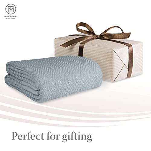 Threadmill Luxury Cotton Blankets for Queen Size Bed AllSeason 100