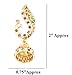 Touchstone Indian Bollywood enamel/red/green/white peacock jewelry earrings in antique gold tone for women