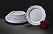 Party Essentials N394564 Divine Plastic Plates with Silver Rim, 7.5