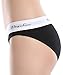 Wingslove Women's Hipster Panties Low-Rise String Panty Soft Stretch Bikini Underwear(Black,L)