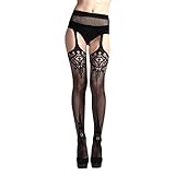ABC(TM) Womens Lingerie net Lace Top Garter Belt Thigh Stocking Pantyhose (01)