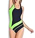 Uhnice Womens Athletic One Piece Swimsuits Racing Training Sports Bathing Suit