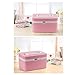 Locking Medicine Cabinet, EVERTOP Household First Aid Kit Locking Prescription Pill Case Storage Box with Compartments for Jewelry Cosmetics Cards Essential Oils Arts Crafts Medical Supplies, Pink