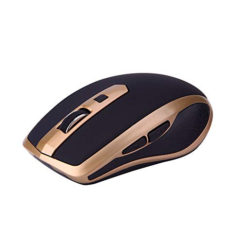 ZXC Wireless Mouse Bluetooth Optoelectronic Professional Gaming Mouse Comfortable Feel Creative Office Home,Gold
