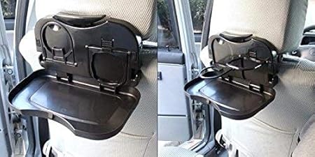Amazon シートバックポケット カー後部座席収納 後部座席用 トレイ 車用 リアシートトレイ ドリンクホルダー 車用折り畳みテーブル 食事や作業に車内用テーブル トレイ 車 バイク