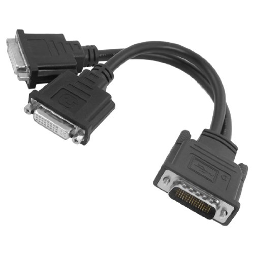 uxcell DMS-59 Male to 2 Dual Link DVI-I 24+4 Pin Splitter Adapter Cable