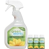 Green Works All-Purpose Cleaner Concentrate Value Pack, Cleaning Spray - Spray Bottle + Three 1 Ounce Concentrates