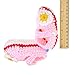 Outop Pink White Flower Baby Newborn Infant Girls Crochet Knit Socks Crib Casual Shoes Prewalker