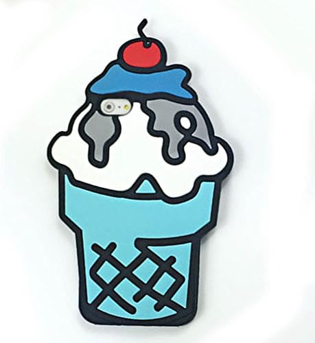 For iPhone 7 Plus Case, Cute 3D Cartoon Cherry Cupcakes Ice Cream Shaped Soft Silicone Bumper Case Cover For Apple iPhone 7 Plus (Blue)