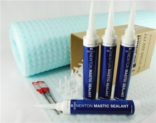 PLATON PB2 (2mm STUD) DPC DAMP PROOFING PLASTER LATH MESH MEMBRANE 2M X 20M KIT COMPLETE WITH MEMBRANE, PLUGS AND SEALING MASTIC (DELIVERY TO MAINLAND UK ONLY) by Platon